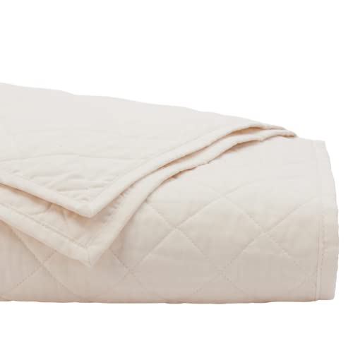  Lassic Luxury Quilt | American Grown 100% Cotton Batting | Lightweight All Season USA Made Vintage Style Bedspread | Durable Oversized And Machine Washable | King/Cal King | Natural