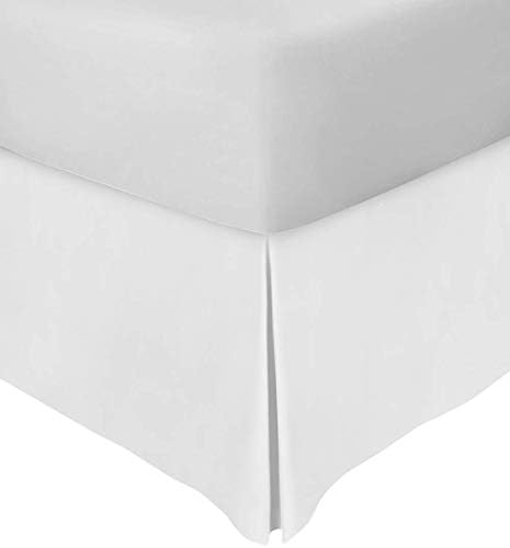  Twin Light Grey Bed Skirt 100% Cotton Solid 18 Inch Drop Wrinkle & Fade Resistant