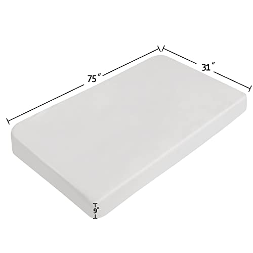  Cot Sheet 31" X 75", Cot Size Mattress Sheets Fitted With Narrow Twin/Camp Bunk/Rvs Bunk/Guest Beds/Army Cots/Trifold Mattress, Super Soft And Breathable Microfiber Cover, White