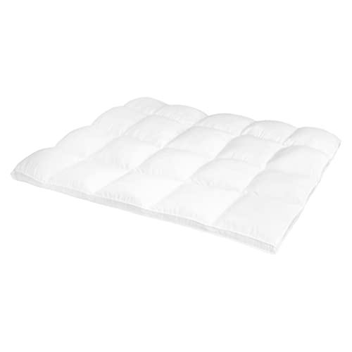  SUPERIOR, Alternative 2 Inch Deep Sized Bed Pillow Top, Comfort Pad, Fluffy Protector, Plush Cooling Extra Soft All-Season Mattress Topper, Full, White