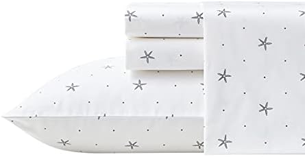  Nautica - Twin Sheets, Cotton Percale Bedding Set, Coastal Home Decor, Dorm Room Essentials (Star Spangled Coastal Blue, Twin)