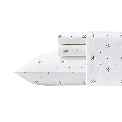  Nautica - Twin Sheets, Cotton Percale Bedding Set, Coastal Home Decor, Dorm Room Essentials (Star Spangled Coastal Blue, Twin)
