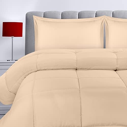  Queen Comforter Set With 2 Pillow Shams - Bedding Comforter Sets - Down Alternative White Comforter - Soft And Comfortable - Machine Washable
