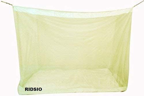  RIDSIO Mosquito Net For Single Bed Double Bed Machardani Netting (5x7ft. For Queen Size Bed, Ivory)