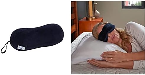  Tempur-Pedic All-Purpose Memory Foam Travel Pillow, Peanut-Shaped Lumbar Pillow For Neck And Back Pressure Relief, Navy