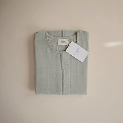  Mushie Baby Wearable Blanket | 100% Organic Cotton Muslin | Sleeping Bag For Infants (Sage)