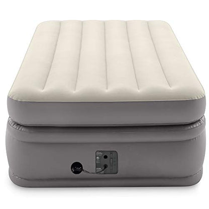 Intex -Twin Comfort Elevated Fiber-Tech Airbed, Cream (64161EP)