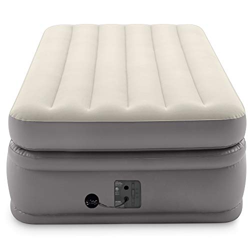 Intex -Twin Comfort Elevated Fiber-Tech Airbed, Cream (64161EP)