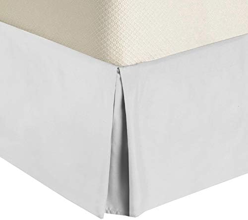 Solid 300 Thread Count, 100-Percent Cotton Full Pleated Tailored With 15-Inch Drop And Split Corners Bed Skirt, Taupe