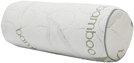  Kingnex 24x8 Bolster Roll Pillow For Back Or Side Sleeper Under Knee Between Legs Pillow Lower Back Pain Cylinder Pillow With Removable Bamboo Cover 24x8