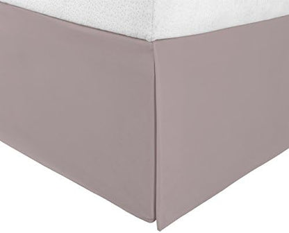 Superior Uperior Infinity Luxury Soft 100% Brushed Microfiber Tailored Bed Skirt With 15” Drop, Wrinkle Resistant With Pleats And Split Corners - Twin XL Bedskirt, Lilac