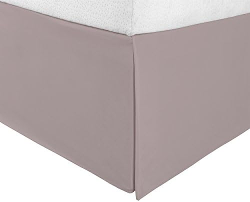Superior Uperior Infinity Luxury Soft 100% Brushed Microfiber Tailored Bed Skirt With 15” Drop, Wrinkle Resistant With Pleats And Split Corners - Twin XL Bedskirt, Lilac