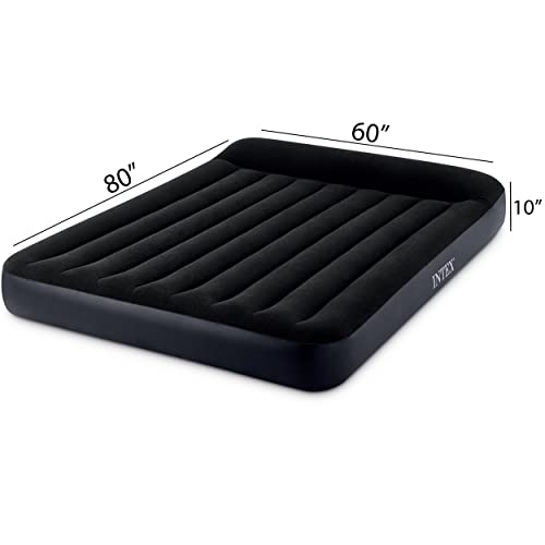  Intex Queen Air Mattress With Built In Pump - 10" Dura Beam Pillow Rest Inflatable Mattress Air Bed With Wholesalehome Inflatable Pillow For Camping, Travel And Home
