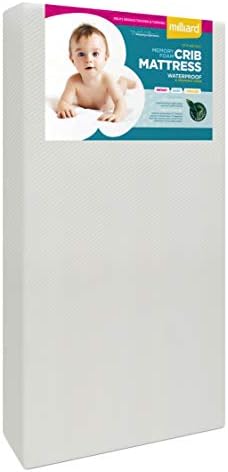  Milliard Memory Foam Crib Mattress, 2022 Edition, Flip Technology, Firm Side For Baby And Soft Side For Toddler - 100% Cotton Cover