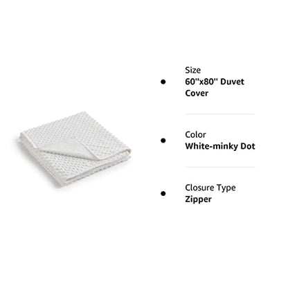  RelaxBlanket 60''x80'' Duvet Cover For Weighted Blanket | Premium Super Soft Minky Dot | White