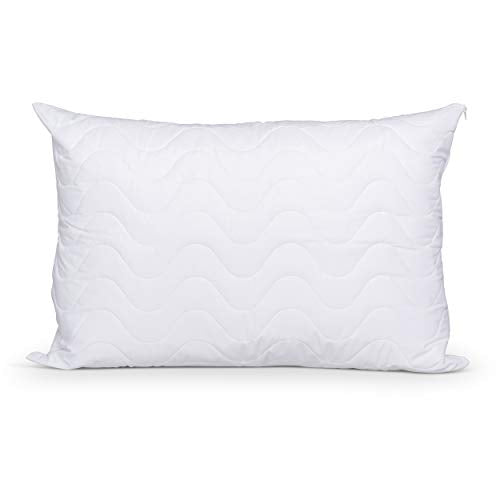 Mediflow Water Pillow: Memory Foam Re-Invented, 1 Pack, White & Quilted Pillow Protector: Get Zippered Protection From Dust And Allergens And Add A Layer Of Luxury And Comfort To Any Pillow