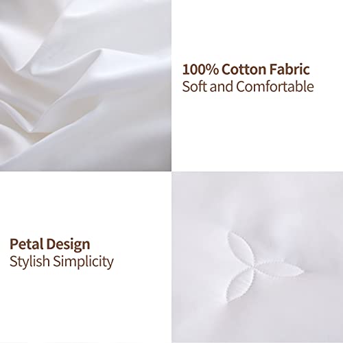  Pure Mulberry Silk Comforter King Size For All Season,100% Natural Long Strand Silk Fill Duvet, Luxury Mulberry Silk Bedding, Noiseless Cotton Shell (White)
