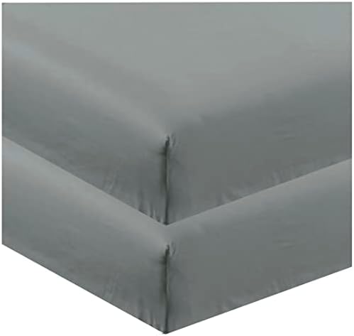  CC&DD HOME FASHION 2 Piece Fitted Sheet, Velvety Brushed Microfiber, Twin, Lavender