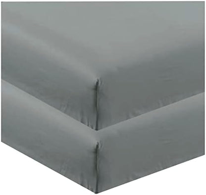  CC&DD HOME FASHION 2 Piece Fitted Sheet, Velvety Brushed Microfiber, Twin, Lavender