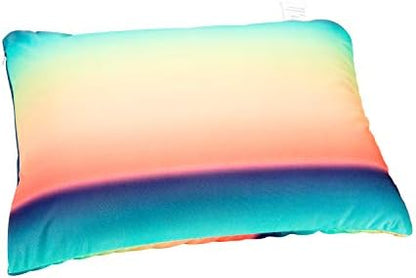  FABSKIY Squishy Neck Microbead Throw Pillow With Removable Cover, 16 And 12Inches Soft Travel Body Bed Pillow Bead Pillow For Kids Adult Chair Sleeping Car Seat (Ocean Blue)