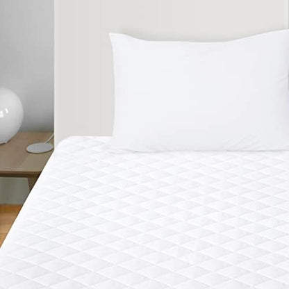  Twin Size 100% Waterproof Quilted Fitted Mattress Pad, Breathable Noiseless Mattress Protector, Soft Mattress Cover, Deep Pocket Stretch Up To 21" Alternative Filling