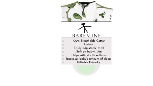  BAREMINE Newborn Swaddles - Baby Swaddles 0-3 Months - 3 Pack Premium Cotton Swaddle Blankets - Adjustable Infant Sleep Sack - Baby Gifts For Boys Girls - Gender Neutral Baby Gift