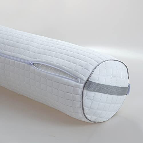  Kingnex Bolster Roll Pillow For Sleeping On Back Or Side Under Knee To Relief Lower Back Pain Between Legs For Side Sleepers Cylinder Pillow With Removable Cooling Cover 24x8