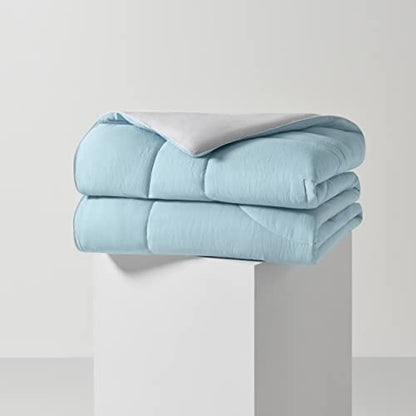  AIKOFUL Cooling Summer Blanket,Lightweight Cooling Comforter For Hot Sleepers And Night Sweats,Reversible Cooling Quilt,Breathable Lyocell™ Blended Fabric,Machine Washable(Aqua/Light Gray,60”x90”)