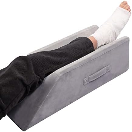 TANYOO Velvet Leg Pillows For Leg Knee Ankle Surgery Recovery, Leg Elevation Pillow For Broken Foot, Good For Leg Pain, Hip And Knee Pain Relief Medium Size For Children And Short Persons