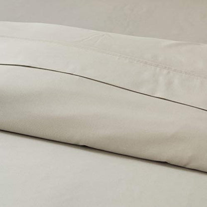  Queen Duvet Cover Set | Soft & Silky Duvet Cover Queen Set With Bamboo Woven Material | Cool & Breathable Comforter Cover With Zipper Closure | 3 Piece Set (Queen, Navy Blue)