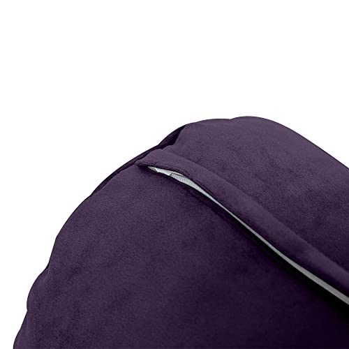  PROLINEMAX Style V5 Twin Size Velvet Knife Edge Indoor Daybed Bolster Pillow Cushion Mattress Fitted Sheet |Cover ONLY| AD339