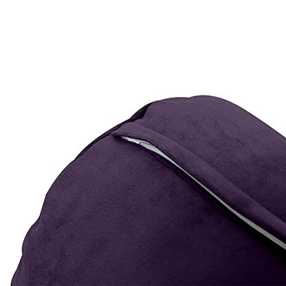  PROLINEMAX Style V5 Twin Size Velvet Knife Edge Indoor Daybed Bolster Pillow Cushion Mattress Fitted Sheet |Cover ONLY| AD339
