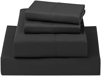  LBRO2M Bed Sheet Set Queen Size 16 Inches Deep Pocket 1800 Thread Count 100% Microfiber Sheet,Bedding Super Soft Comfortable, Cool Warm,4 Piece（Dark Grey）