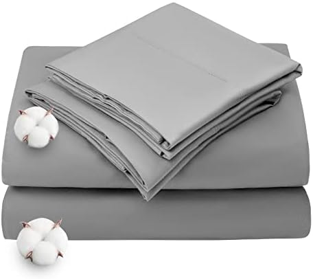  LBRO2M Bed Sheet Set Queen Size 16 Inches Deep Pocket 1800 Thread Count 100% Microfiber Sheet,Bedding Super Soft Comfortable, Cool Warm,4 Piece（Dark Grey）