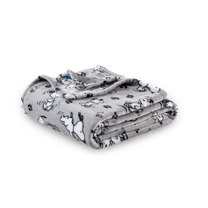  VelvetLoft® Peanuts® Snoopy Cute Character Plush Throw Blanket,Peanuts Poses And Paws,Throw 55 X 70 Inches (Official Peanuts® Product)