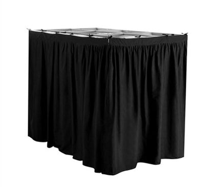  Extended Bed Skirt Twin XL (3 Panel Set) - Black