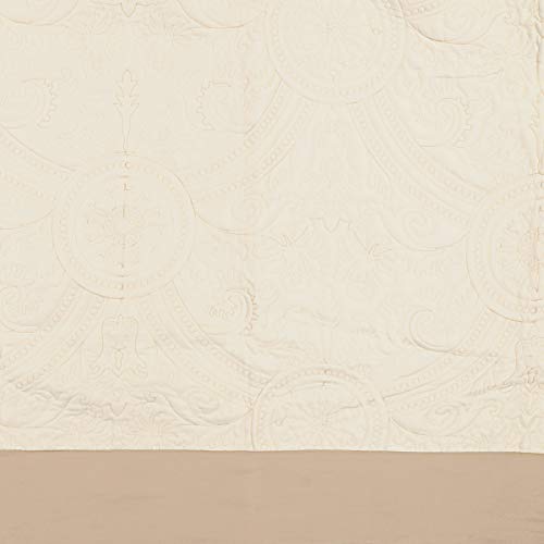  Bensonhurst Modern Farmhouse Medallion Quilt Bedding Bedspread, California King, Ivory