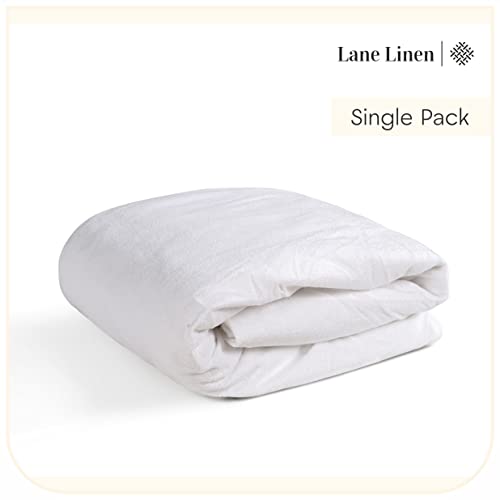  100% Waterproof Mattress Protector Queen, White Queen Mattress Protector, Cotton Terry Queen Mattress Cover, Soft Breathable & Noiseless Bed Cover, Elastic Fitted 8"-20" Deep Pocket - White