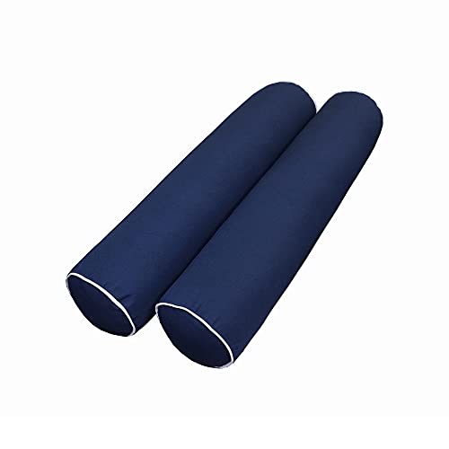  DBM IMPORTS *Cover ONLY*-Style 5 Outdoor Daybed Mattress Bolster Pillow Slipcovers Contrast Pipe Trim Twin-XL Size - AD101