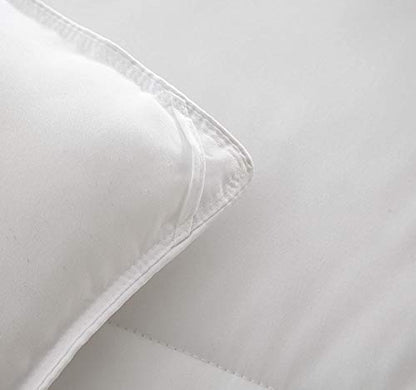  Chezmoi Collection All Season Down Alternative Comforter - Plush Microfiber Fill - Box Stitch Quilted - Duvet Insert With Corner Tabs (King, White)