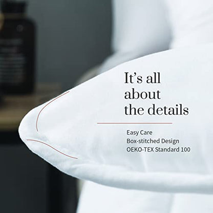  Everspread All-Season Down Alternative Comforter Duvet Insert, Soft Microfiber Blanket, Quilted Design, Machine Washable - White, Queen Size