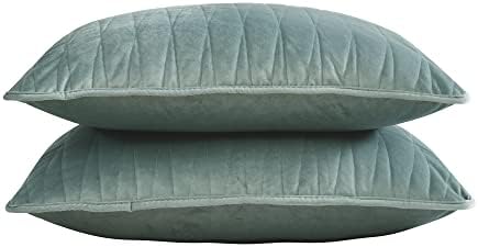  Premium Heavy Velvet Quilt Set With Cotton Backing, King, Charcoal