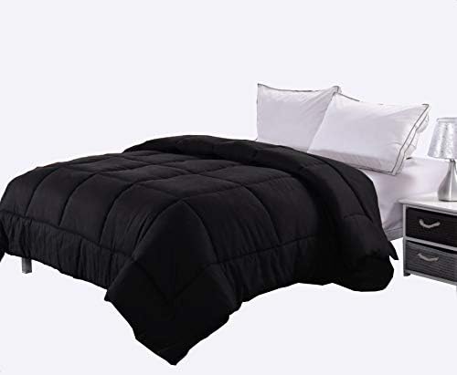  Ghooss All Season Black Bedding Down Comforter -Hotel Quality Luxury Quilt With Corner Tabs-Super Microfiber Fill -Machine Washable-King Size
