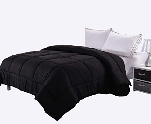  Ghooss All Season Black Bedding Down Comforter -Hotel Quality Luxury Quilt With Corner Tabs-Super Microfiber Fill -Machine Washable-King Size
