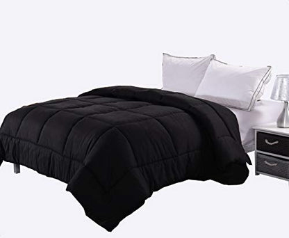  Ghooss All Season Black Bedding Down Comforter -Hotel Quality Luxury Quilt With Corner Tabs-Super Microfiber Fill -Machine Washable-King Size