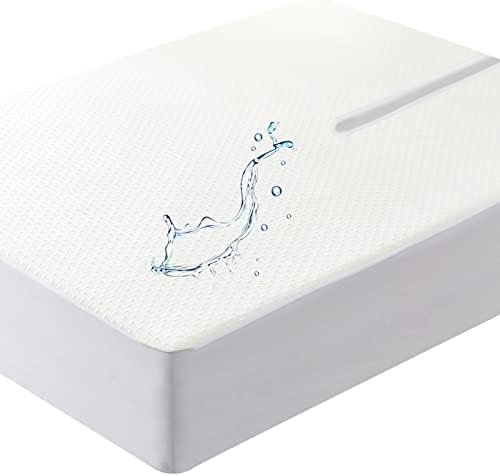  Bamboo Cooling Split King Mattress Protector For Adjustable Bed Waterproof Soft Breathable Fitted Matress Cover Pad