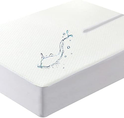  Bamboo Cooling Split King Mattress Protector For Adjustable Bed Waterproof Soft Breathable Fitted Matress Cover Pad