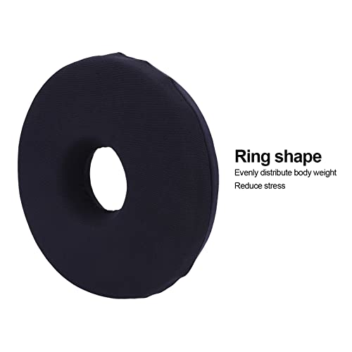  Donut Pillow Seat Cushion, 25cm Memory Foam Pillow, Relieve Pain And Pressure, Pregnancy Post Natal (Black)