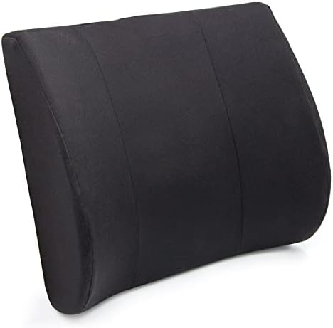  DMI Lumbar Support Pillow For Chair To Assist With Back Support With Removable Washable Cover And Firm Insert To Ease Lower Back Pain While Improving Posture, 14 X 13 X 5, Contoured Foam, Elite, Gray