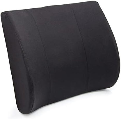  DMI Lumbar Support Pillow For Chair To Assist With Back Support With Removable Washable Cover And Firm Insert To Ease Lower Back Pain While Improving Posture, 14 X 13 X 5, Contoured Foam, Elite, Gray